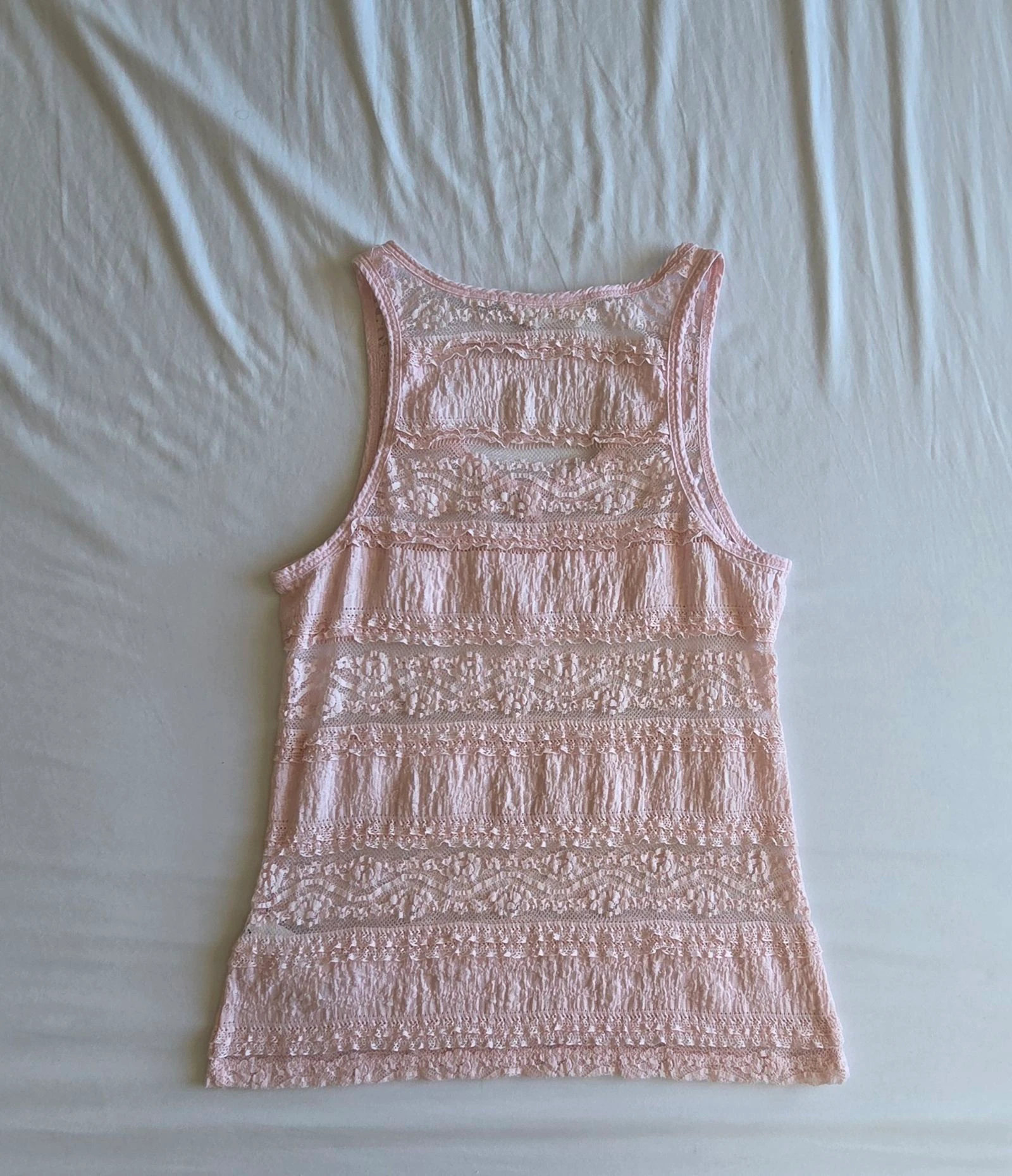 Débardeur rosa pálido H&M S 36 top de encaje con botones – photo 3